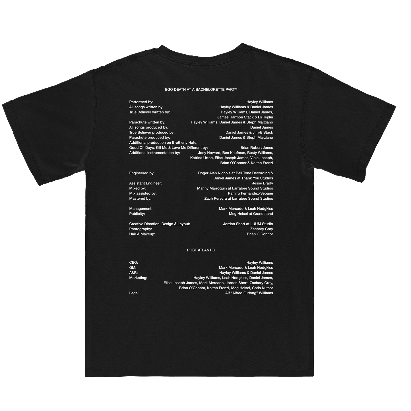 Credits Black Tee